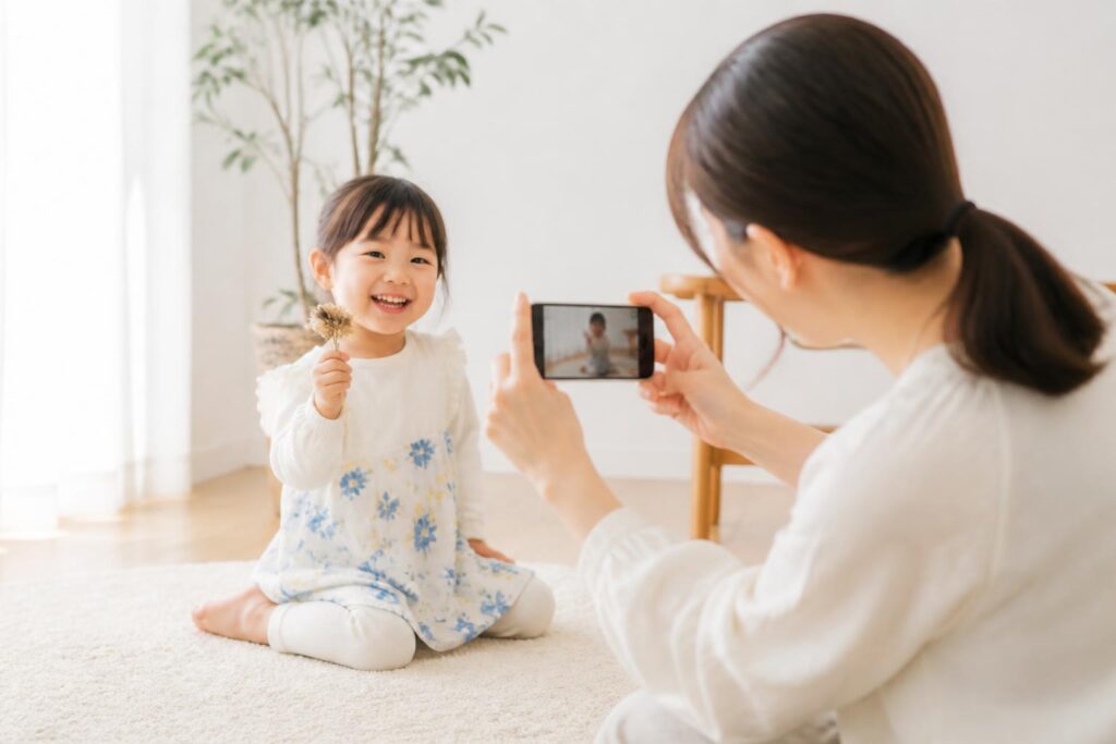 子ども写真を背景をきれいに撮る方法は？